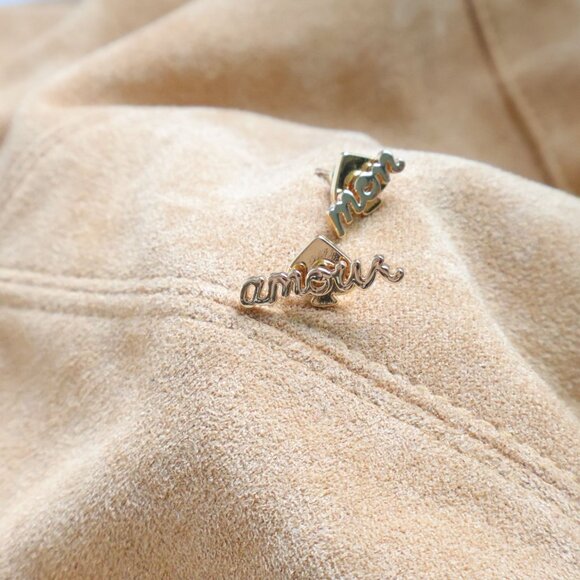 Kate Spade - True Love Mon Amour - Gold stud earrings - Picture 2 of 2